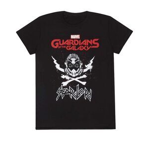Guardians Of The Galaxy Unisex Adult Crossbones T-Shirt / Black